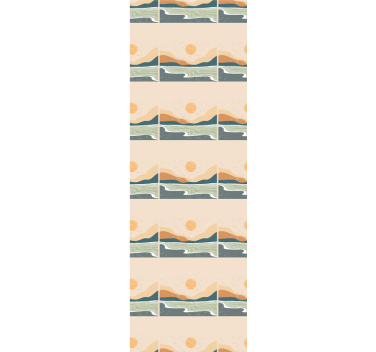 Blind office abstract sunset mountains - TenStickers