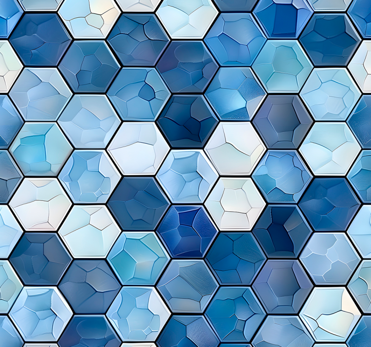 Blind office blue tile effect - TenStickers