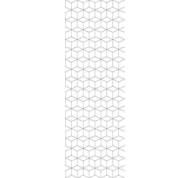 Blind office geometric cubes pattern - TenStickers