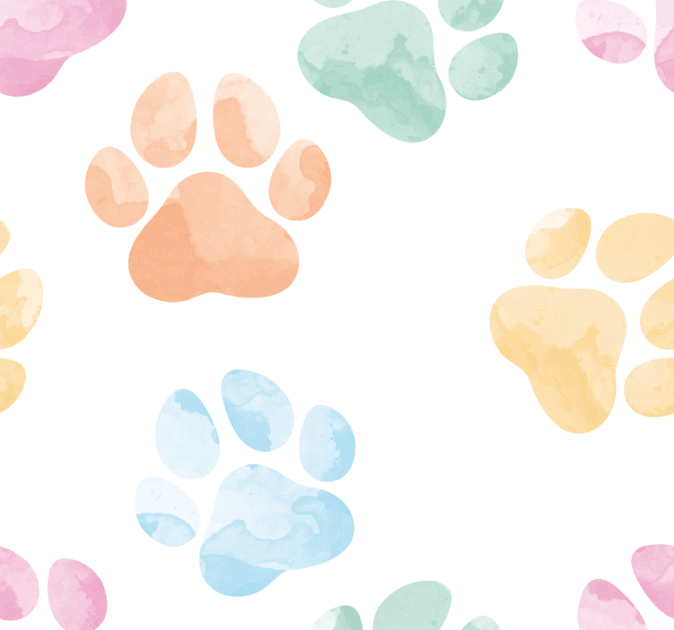 Blind office pastel pet paws decor - TenStickers