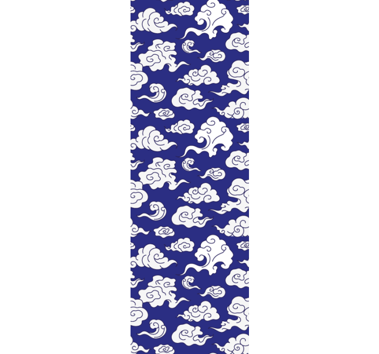 Modern blind with white clouds on blue background - TenStickers