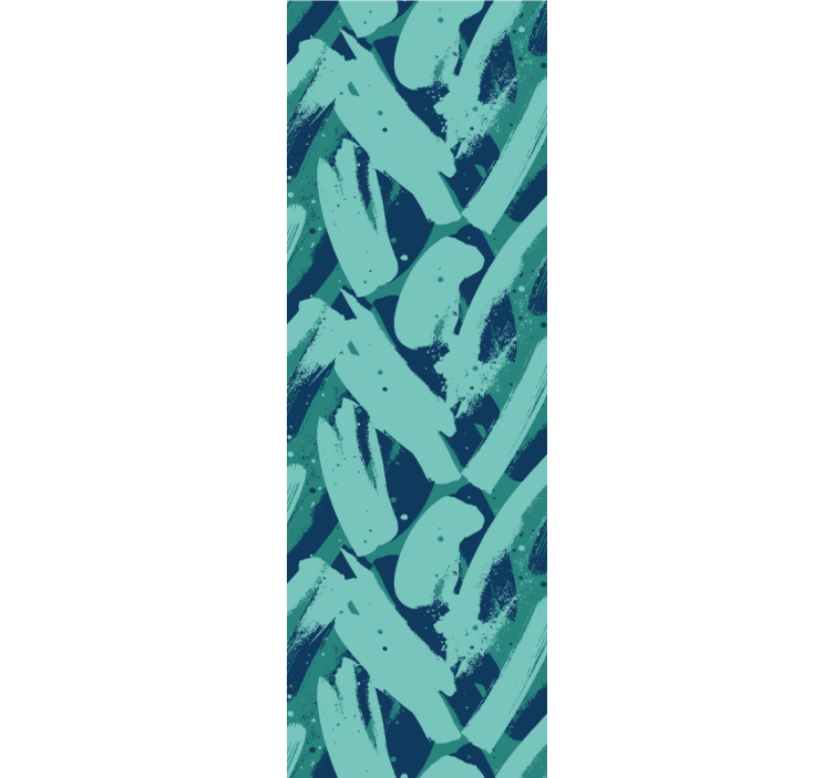 Modern blind with green and blue brush strokes - TenStickers