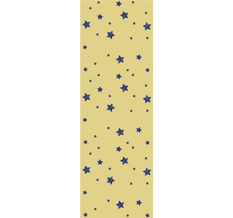 Modern blind blue stars on yellow background - TenStickers