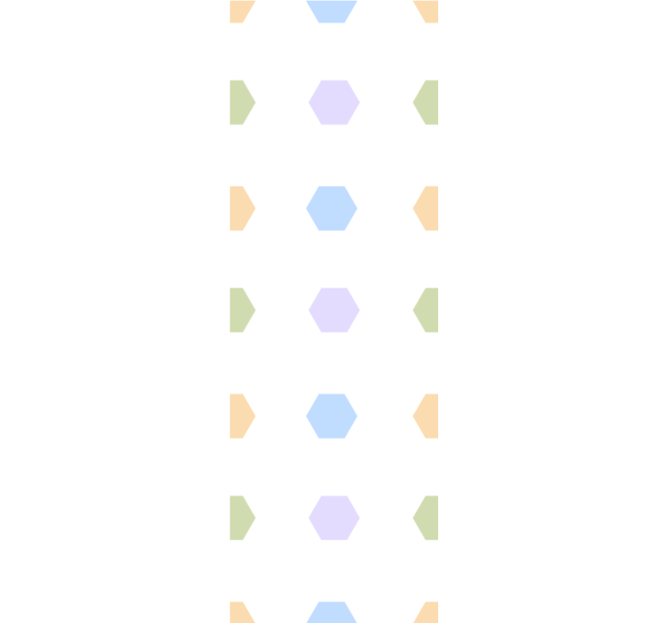 Modern blind multicolor hexagons on light background - TenStickers