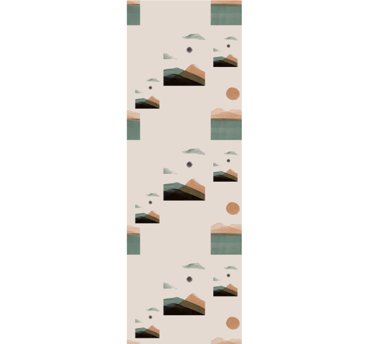 Modern blind abstract mountains design - TenStickers