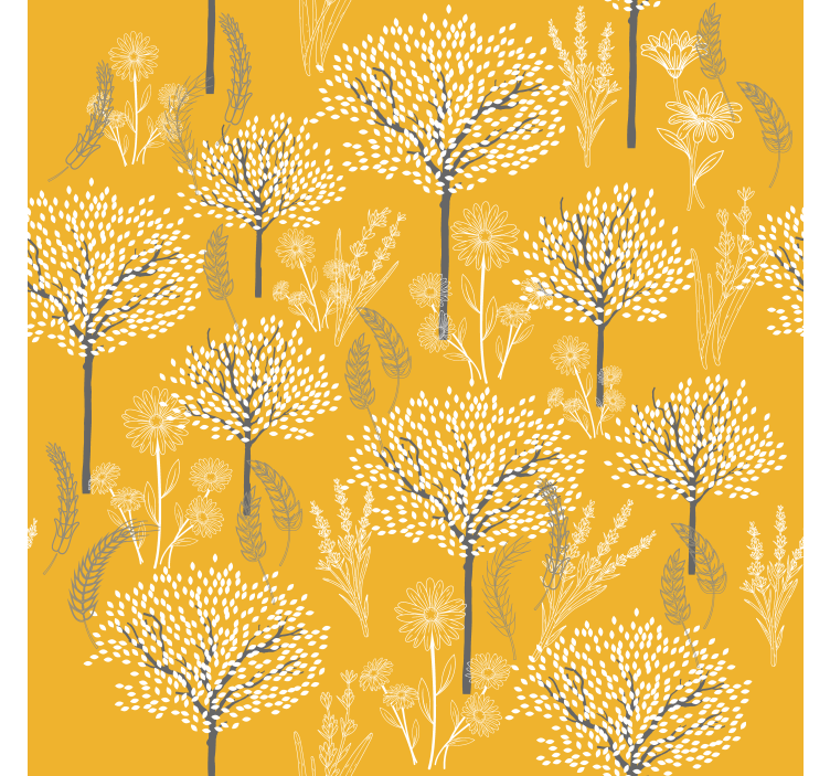 Blind yellow leafy design - TenStickers