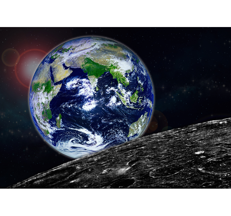 Black roller blind with orbital perspective design - TenStickers