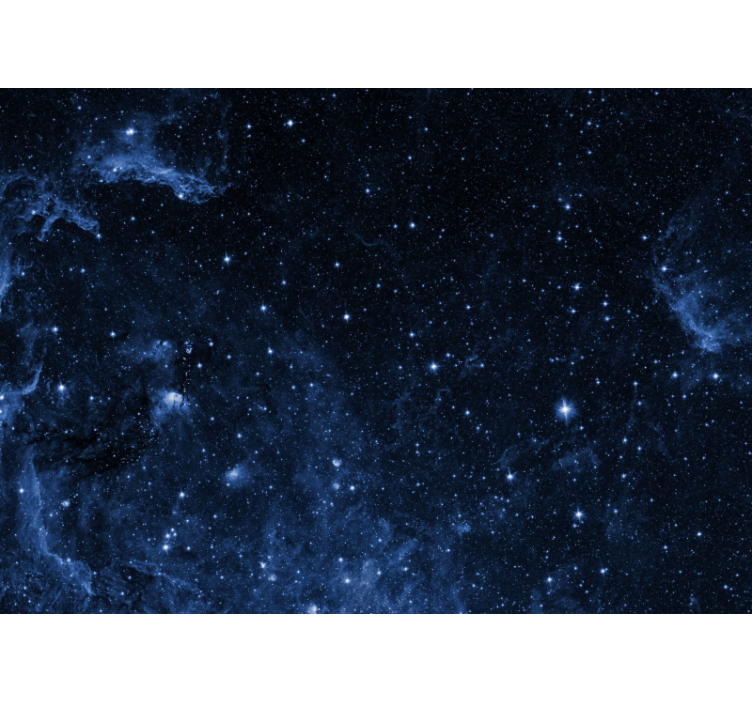 Black roller blind galaxy bedroom mural with stars - TenStickers
