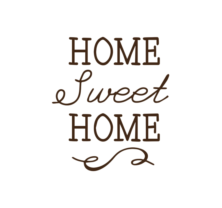 Home sweet home Text blind - TenStickers
