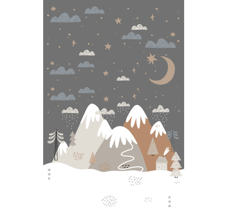 Mountains Nordic roller blind - TenStickers
