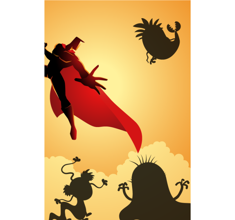 Heroic Silhouette Adventure blind superhero - TenStickers