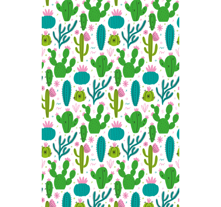 Floral Cactus pattern blind - TenStickers