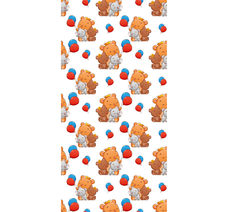 Friendly Bears Pattern nursery roller blind - TenStickers