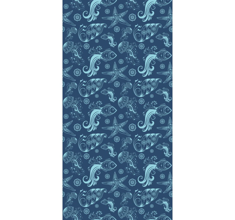 Ocean Fauna Pattern animals blind - TenStickers