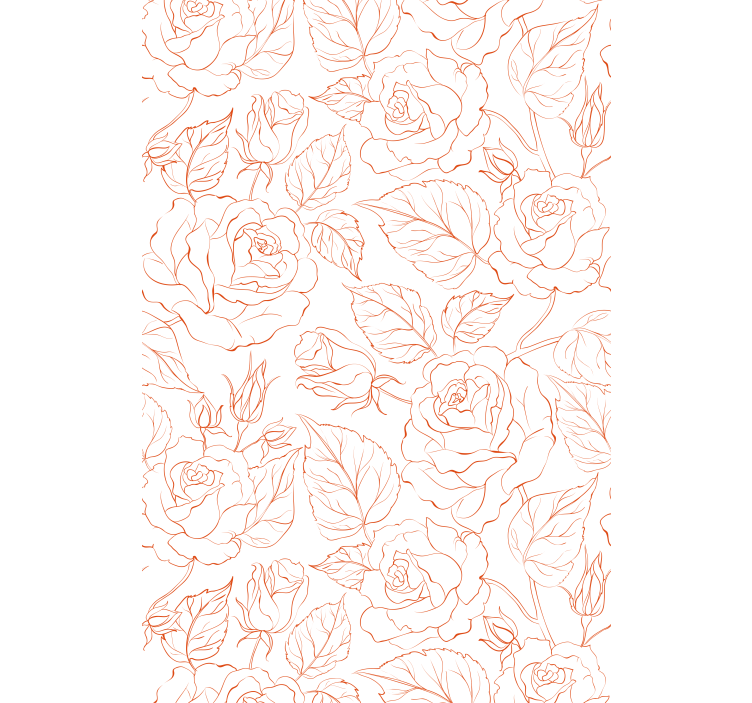 Delicate rose patterns living room blind - TenStickers