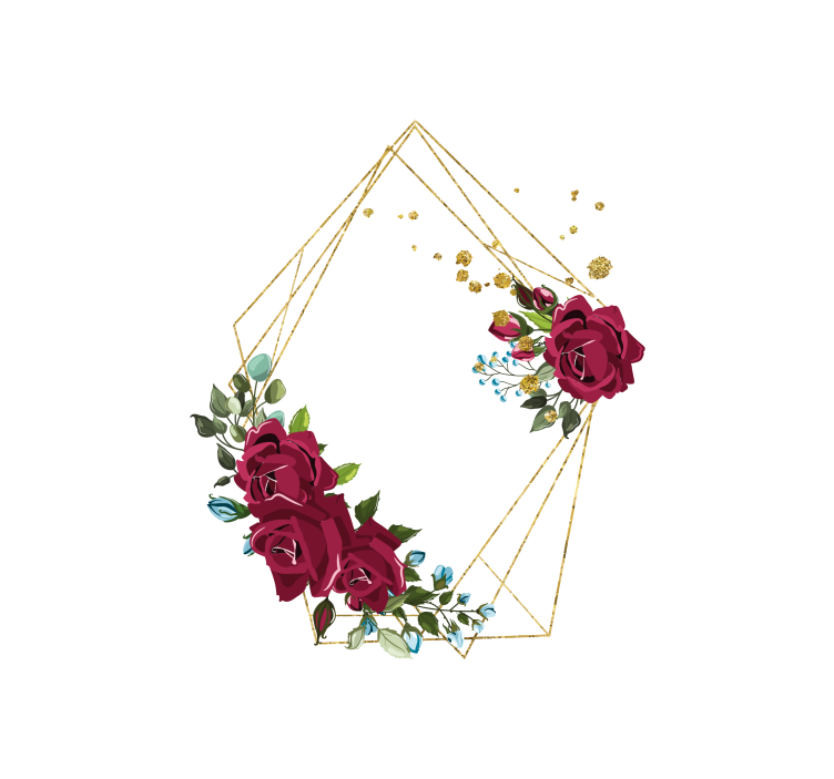 Rose floral arrangement elegant blind - TenStickers