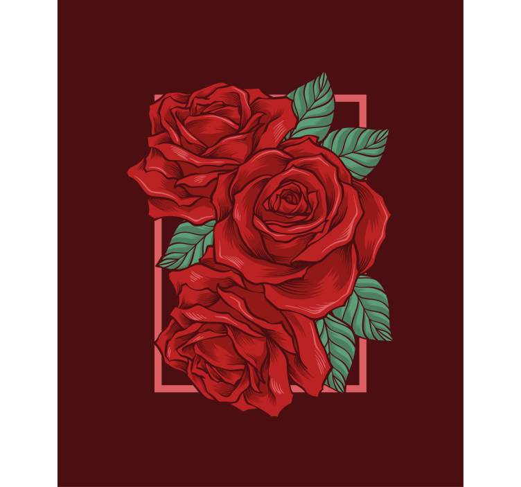 Elegant Red Roses blind flowers and plants - TenStickers