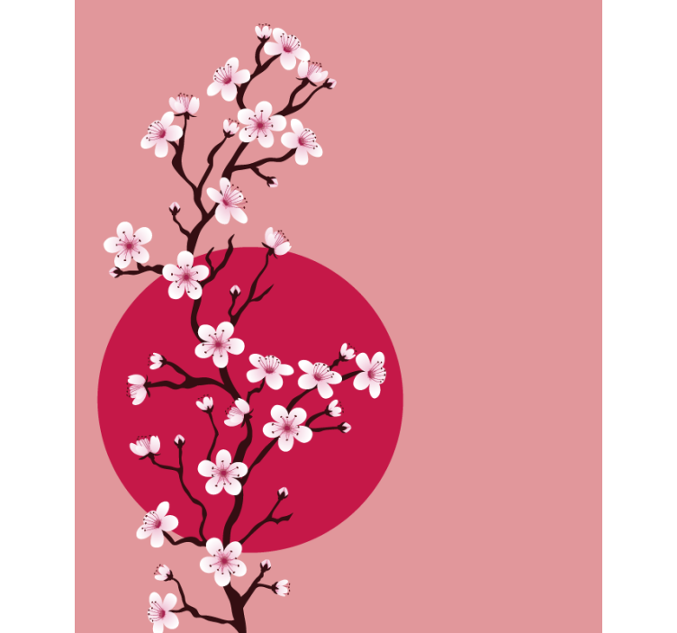 Branch with cherry blossoms Flower blind - TenStickers