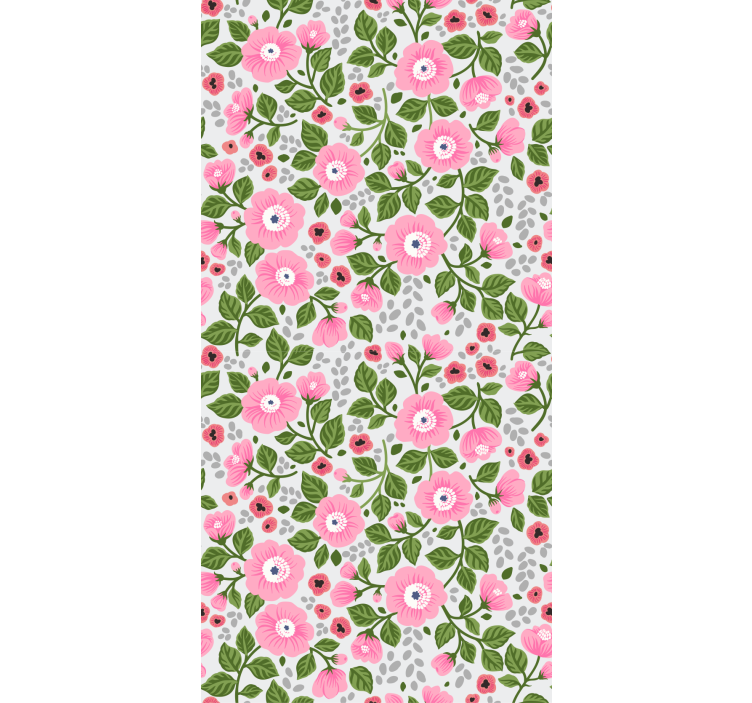 Pretty pink heads of Flower blind - TenStickers