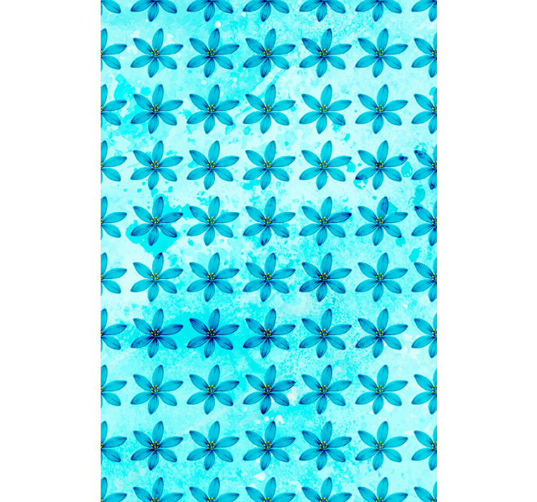 Turquoise flowers Flowers and plant blind - TenStickers