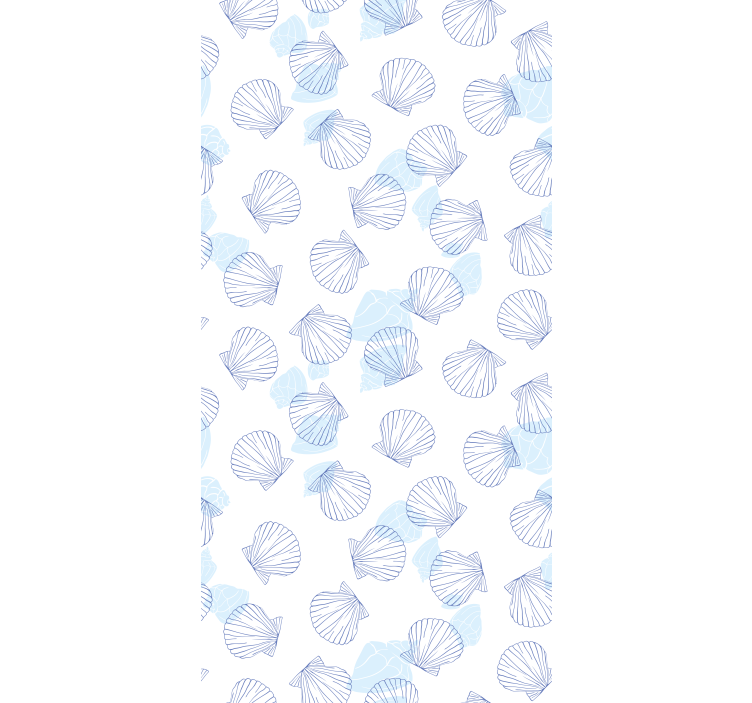 Blue seashell pattern animals blind - TenStickers