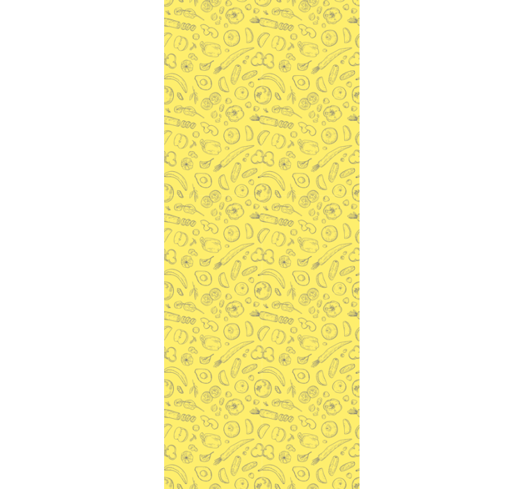 Sketchy fruit pattern blind kitchen - TenStickers