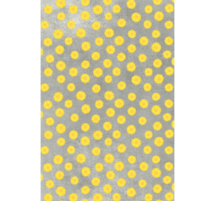 Gray and Yellow Pattern blind flowers and plants - TenStickers
