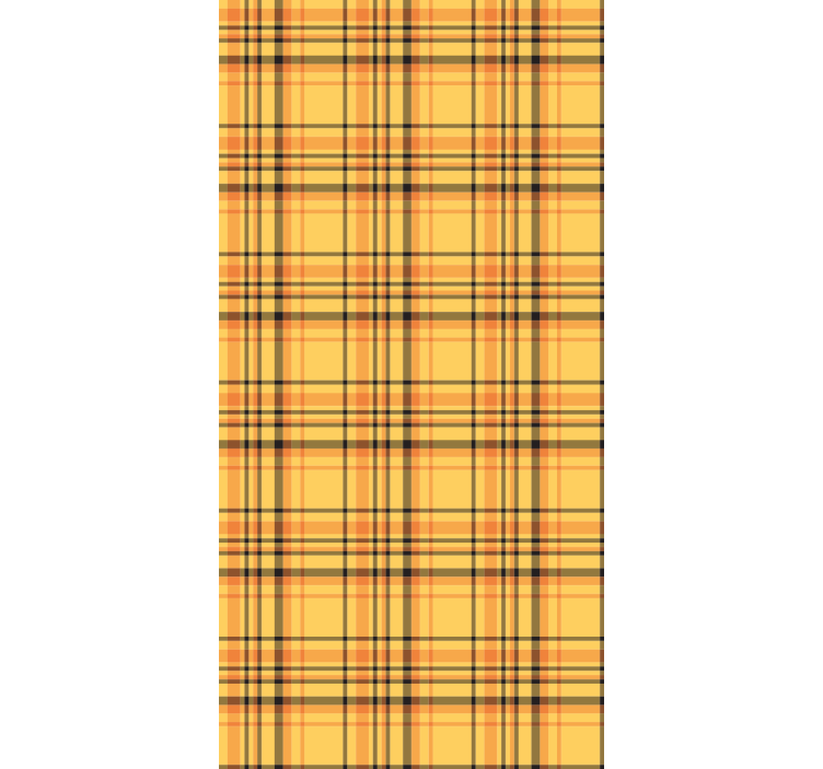 Yellow plaid pattern Living room blind - TenStickers