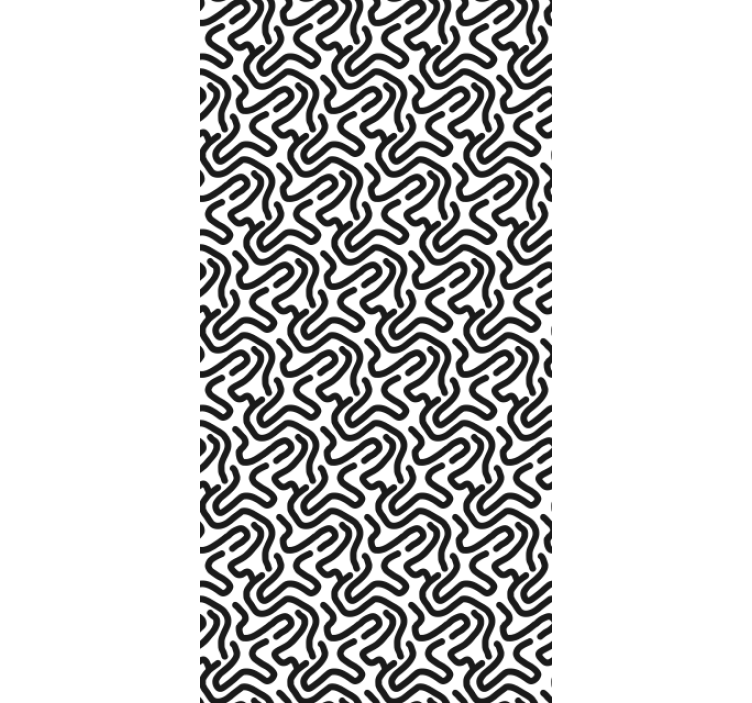 Abstract Curvy Lines pattern roller blind - TenStickers