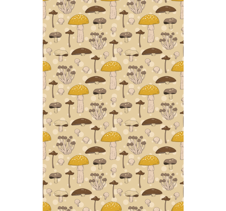 Mushroom Garden Pattern blind flowers and plants - TenStickers