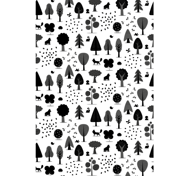 Stylised nature motifs scandinavian blind - TenStickers
