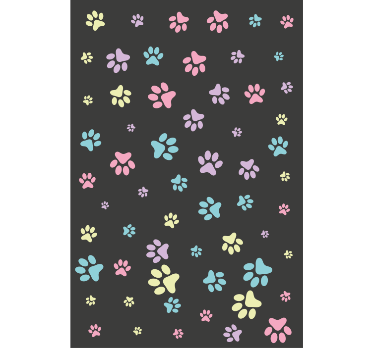 Colorful Paw Prints animals blind - TenStickers