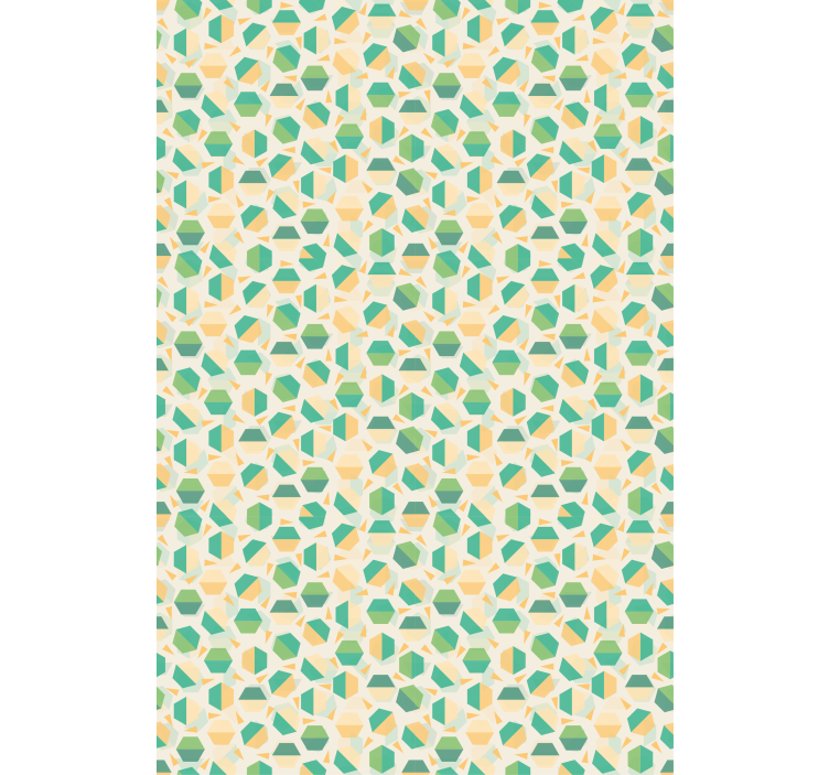 Green and Beige Hexagons blind - TenStickers