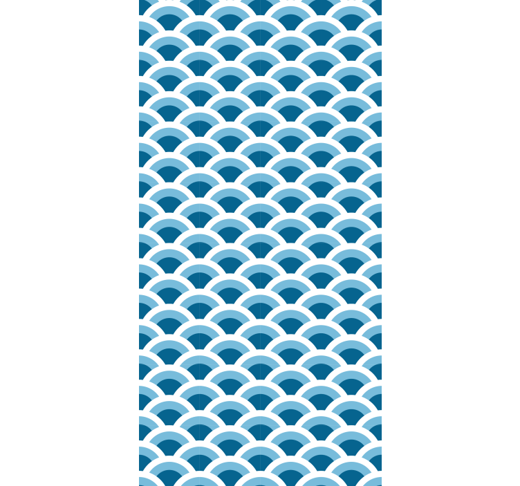 Blue Waves Pattern  blind - TenStickers