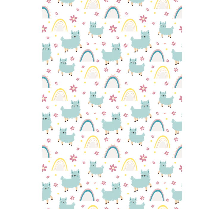 Cute Llamas and Rainbows animals blind - TenStickers