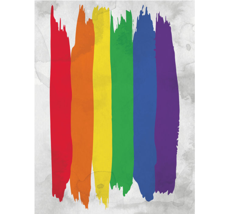 Rainbow brush stripes blind teens - TenStickers