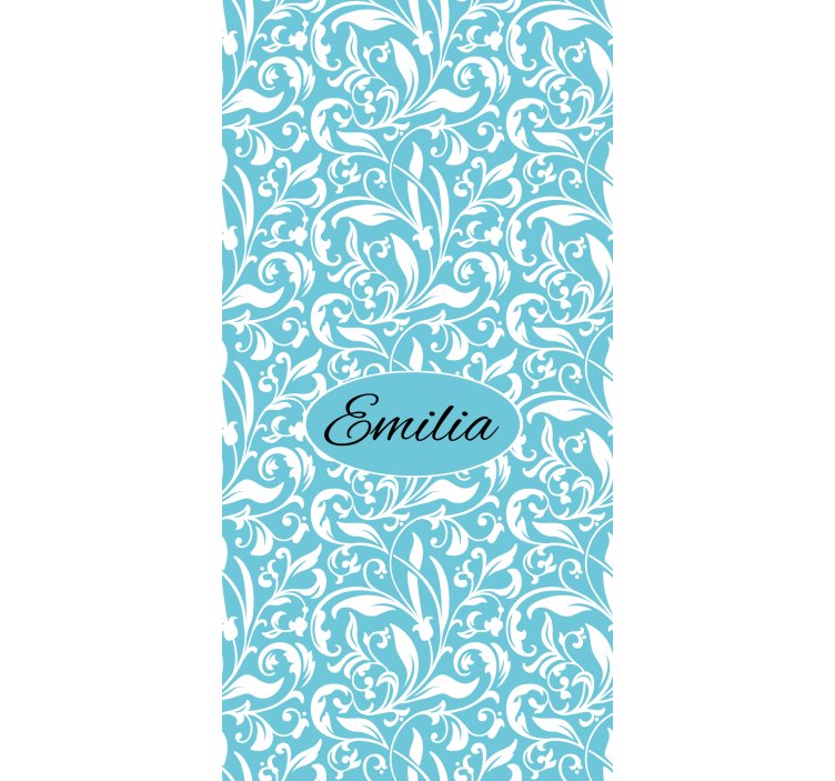 Personalized Flower Motif floral roller blind - TenStickers