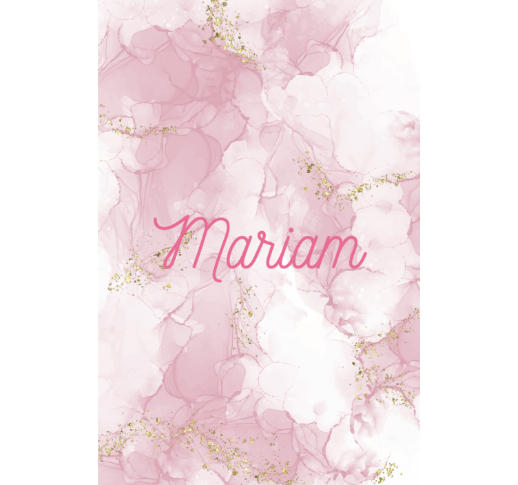 Pink marble with name elegant blind - TenStickers