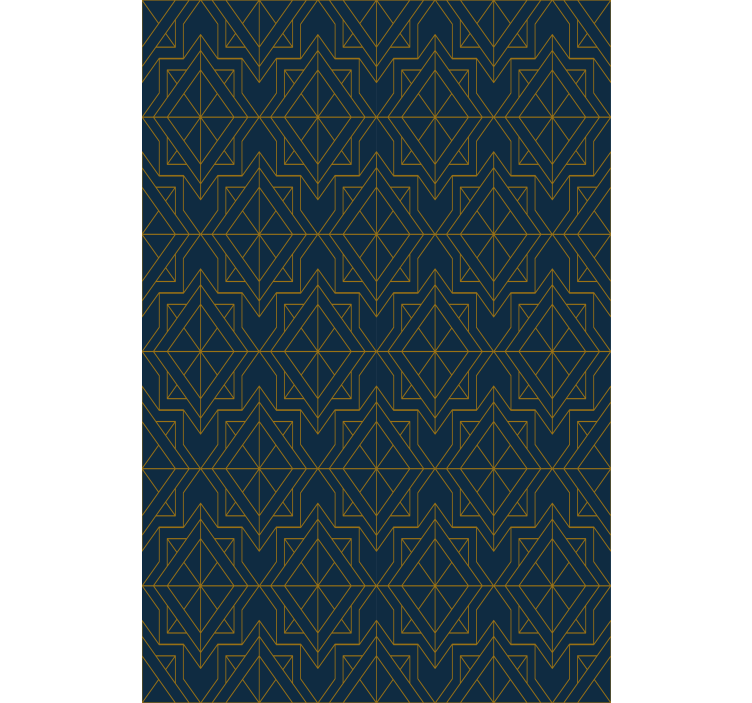 Deco deep blue pattern Elegant blind - TenStickers