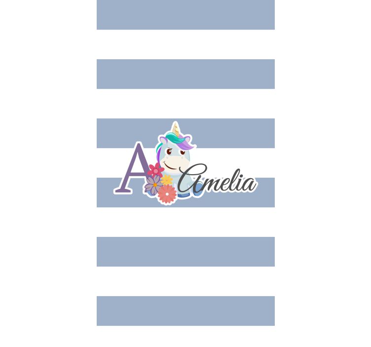 Unicorn name personalised blind children - TenStickers