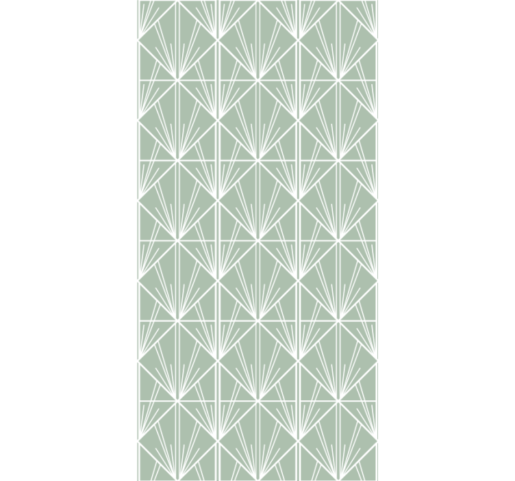 Modern art gren and white deco pattern blind - TenStickers
