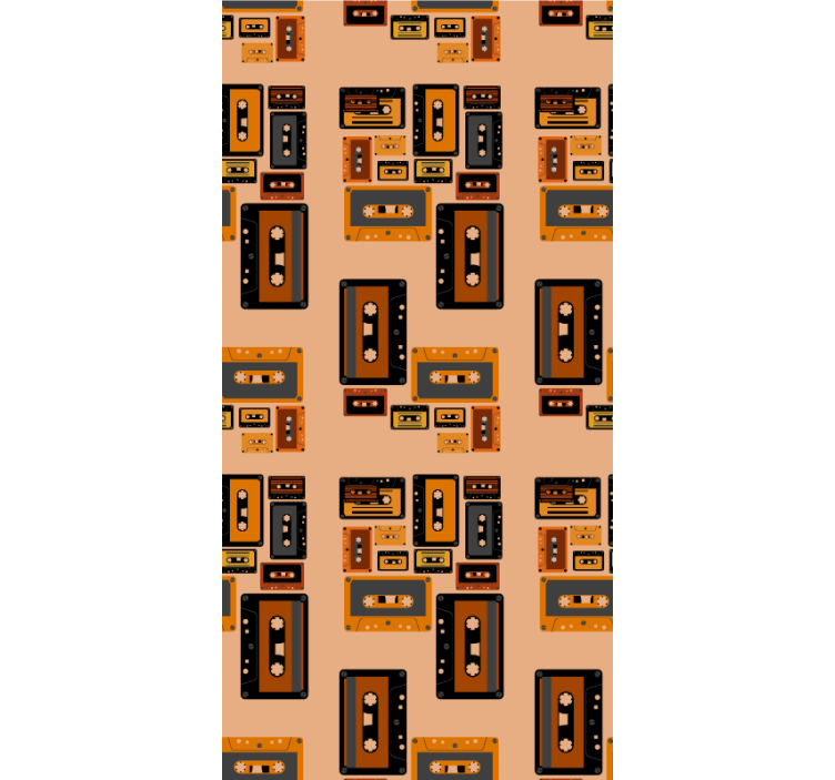 Retro roller blind inspired by vintage cassette tapes - TenStickers