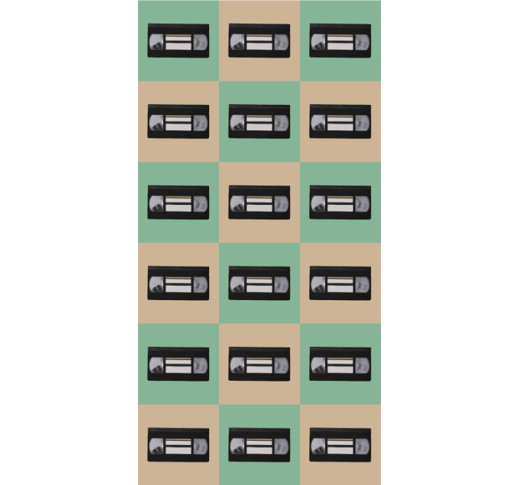 Retro roller blind with vintage tape design - TenStickers