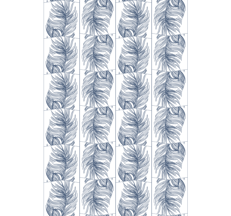 Hampton Style bleu feathers Modern blind - TenStickers