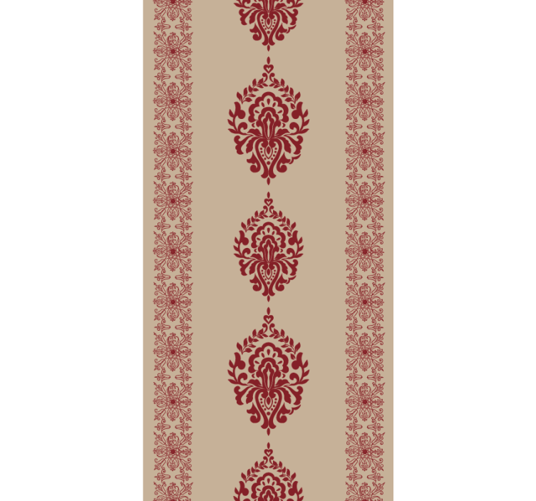 Elegant blind with red floral patterns - TenStickers