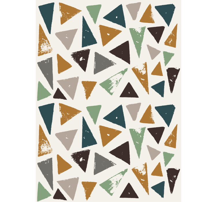 Geometric triangle motif master bedroom shades - TenStickers