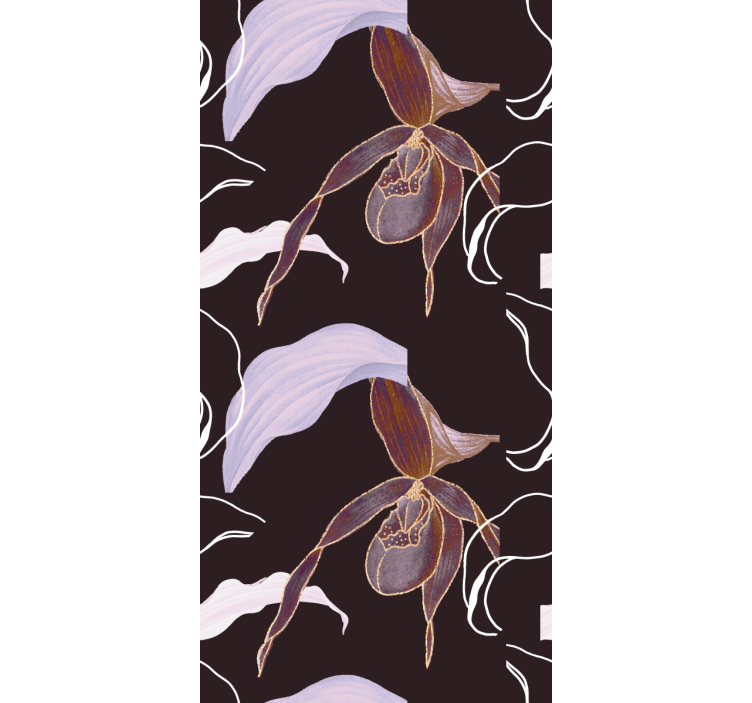 Orchid Floral Pattern blind flowers and plants - TenStickers