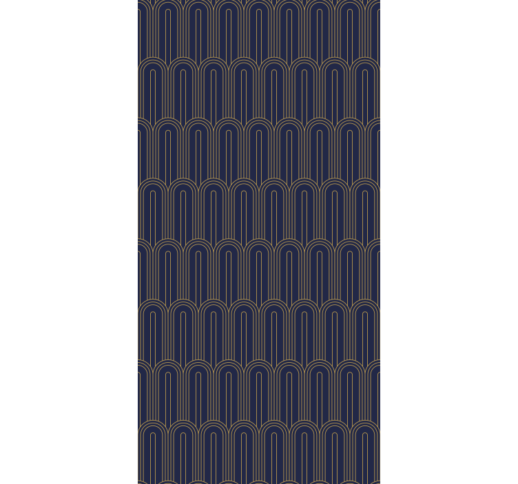 "Art Deco" purple shapes Elegant blind - TenStickers