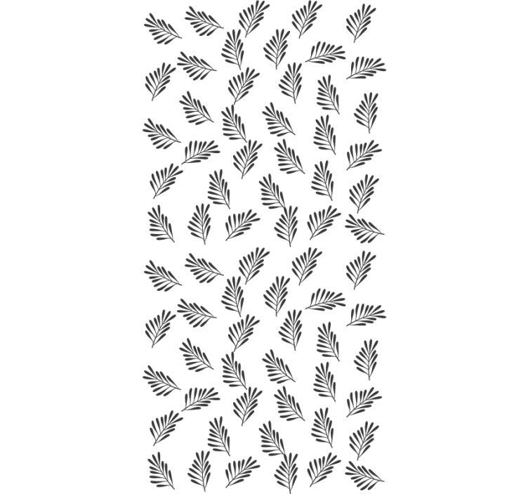 Leafy black and white motif blind flowers and plants - TenStickers