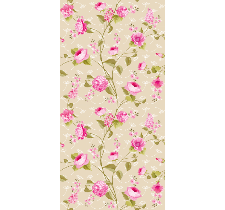 Vintage Flower print Flower blind - TenStickers
